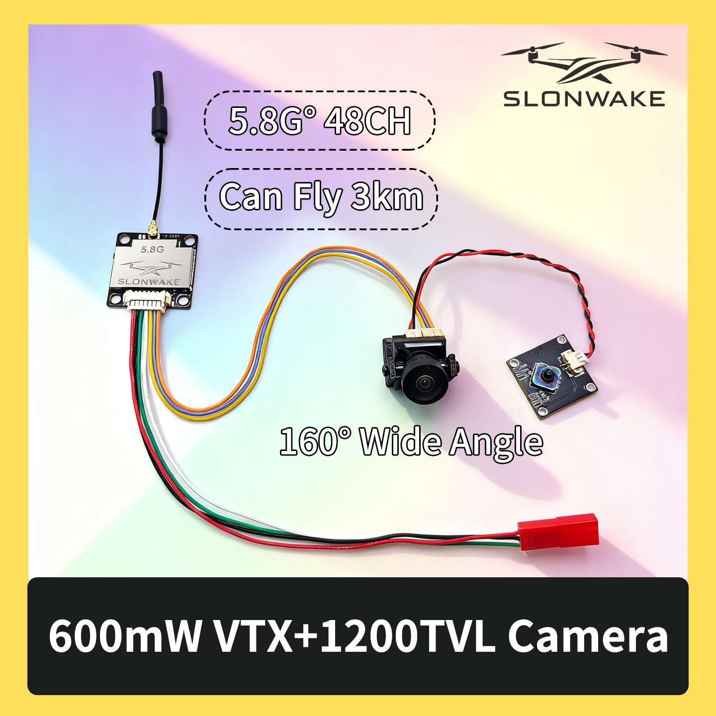 SLONWAKE 5.8G 600mW 7-24V FPV  – Drone Kit Fpv recenzja i cena