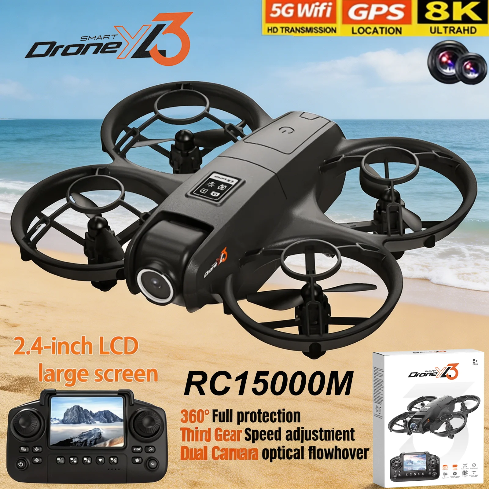 New YL3 RC Drone 8K 1080P Wide – Drone Kit Professional recenzja i cena